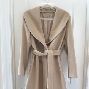 Chadwick's Shawl Collar Wool Coat with Snap Closure. Light Beige - Size 8